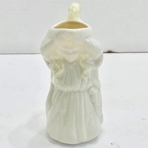 VTG Belleek Kneeling Girl Angel 5" Creamer